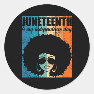 Is My Independence Day Gles Of Bold Black  Classic Round Sticker
