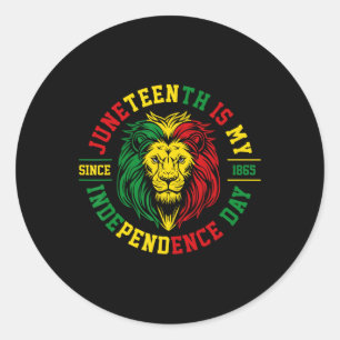 Is My Independence Day Lion Free Ish Since 1865 1 Classic Round Sticker