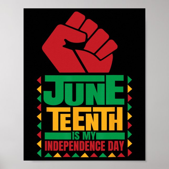 Is My Independence Day Novelty Juneteenth 1  Poster (Front)