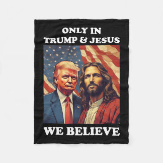Is My Saviour Trump Is My President Pro Republican Fleece Blanket