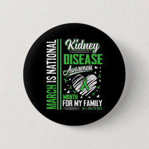 Is National Kidney Disease Awareness Month 6 Cm Round Badge
