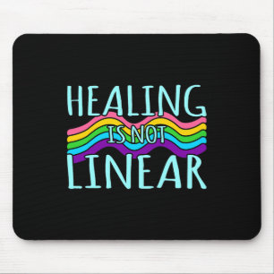 Is Not Linear Mental Health Awareness Graphic Mouse Pad