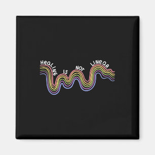 Is Not Linear Mental Health Awareness Rainbow Magnet