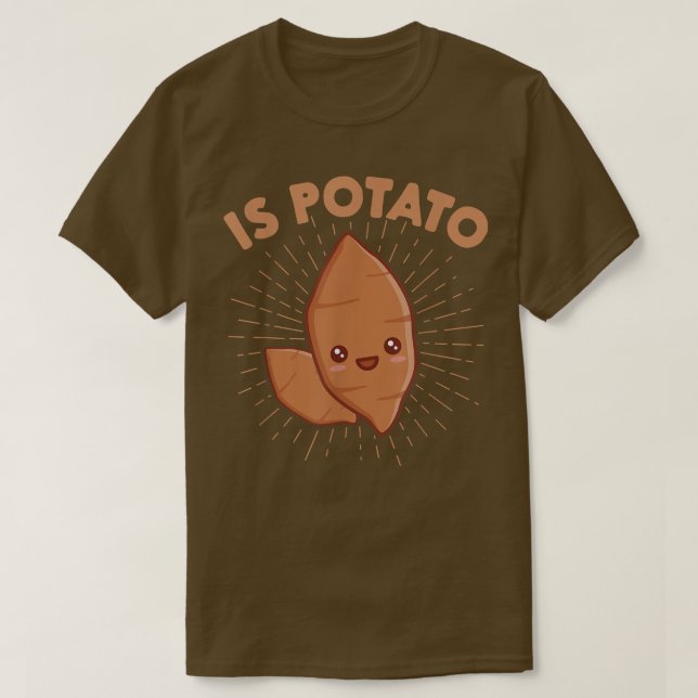 Is Potato As Seen On Late Night Television Kawaii  T-Shirt (Design Front)
