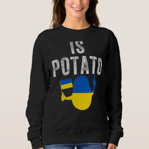 Is Potato Joke Blue And Yellow Potato As Seen Tv Sweatshirt