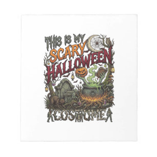 Is Scary Halloween Costume Cauldron Pumpkin Cat_1 Notepad