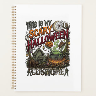 Is Scary Halloween Costume Cauldron Pumpkin Cat_1 Planner