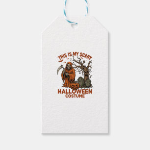Is Scary Halloween Costume Orange Reaper Pumpkin_1 Gift Tags