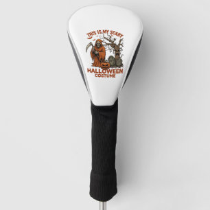 Is Scary Halloween Costume Orange Reaper Pumpkin_1 Golf Head Cover