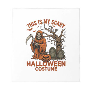 Is Scary Halloween Costume Orange Reaper Pumpkin_1 Notepad