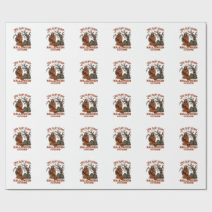 Is Scary Halloween Costume Orange Reaper Pumpkin_1 Wrapping Paper