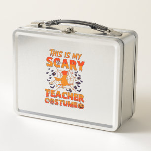 Is Scary Teacher Costume Halloween Witch Spider We Metal Lunch Box