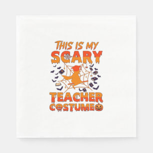 Is Scary Teacher Costume Halloween Witch Spider We Napkin