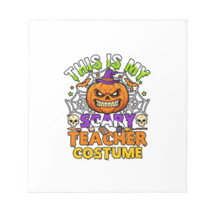 Is Scary Teacher Costume Haloween Pumpkin Witch Ha Notepad