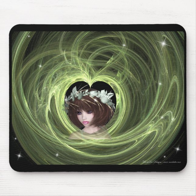 Is She a Dream? Fantasy/Fractal Mousepad (Front)