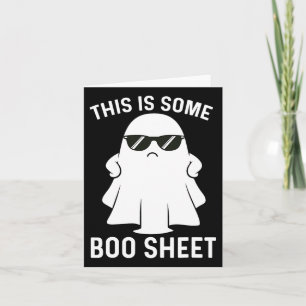 Is Some Boo Ghost Halloween Costume Men Women Card