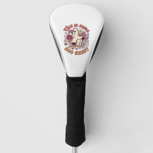 Is Some Boo Sheet Ghost Retro Flowers_1 Golf Head Cover