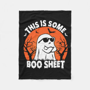 Is Some Boo Sheet Ghost Retro Funny Halloween  Fleece Blanket