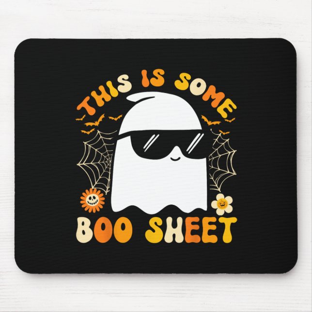 Is Some Boo Sheet Halloween Ghost Funny Cool Men W Mouse Pad (Front)