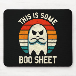 Is Some Boo Sheet Retro Halloween Ghost For Men Wo Mouse Pad
