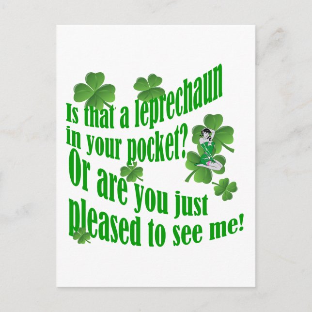 Is that a leprechaun in your pocket postcard (Front)