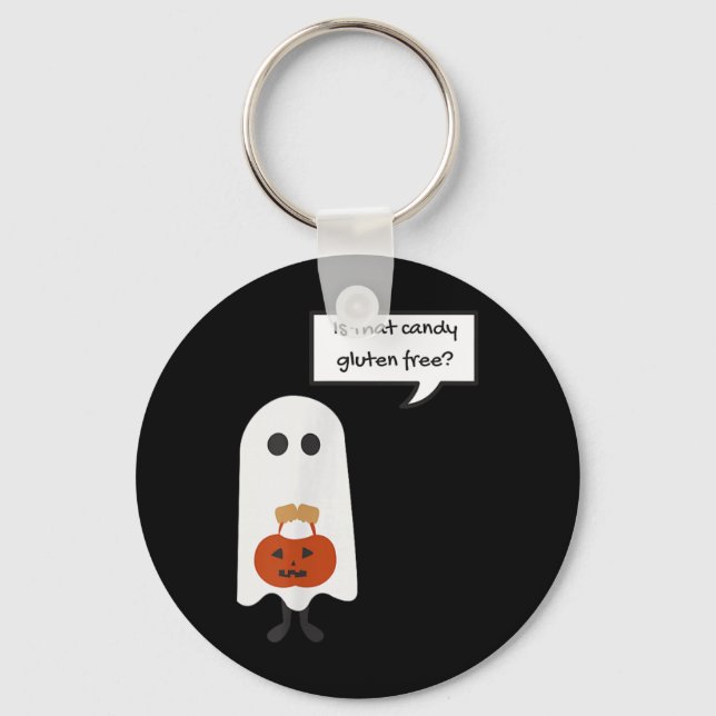Is That Candy Gluten Free_ Funny Halloween Key Ring (Front)