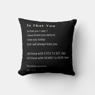 Is that you i see love poem poetry decor cushion
