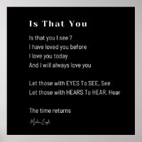 Is that you i see love poem wall art poetry decor