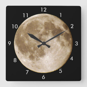 Is the moon made out of cheese? square wall clock