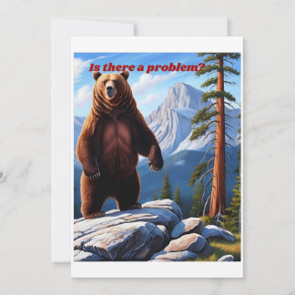Is There a Problem? – Grizzly Wilderness Holiday Card