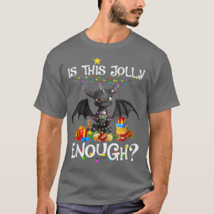 Is This Jolly Enough Dragon Decor Lights Christmas T-Shirt