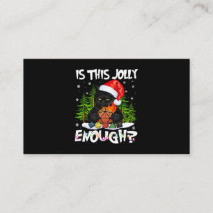 Is This Jolly Enough Funny Black Cat Roleplaying D Business Card