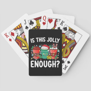 Is This Jolly Enough Funny Santa Christmas Playing Cards