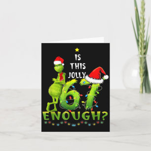 Is This Jolly Enough,green Christmas Tree Light Me Card