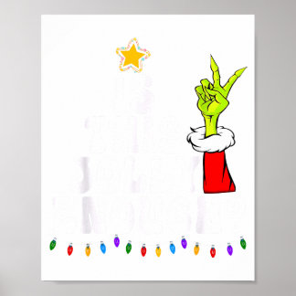 Is This Jolly Enough Green Merry Christmas Tree Li Poster