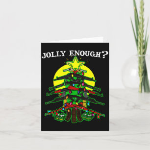 Is This Jolly Enough - Guns Christmas Tree Handgun Card