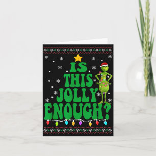 Is This Jolly Enough Merry Christmas Tree Lights F Card