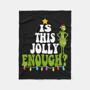 Is This Jolly Enough Merry Christmas Tree Lights F Fleece Blanket