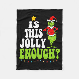 Is This Jolly Enough Merry Christmas Tree Lights F Fleece Blanket