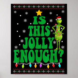 Is This Jolly Enough Merry Christmas Tree Lights F Poster