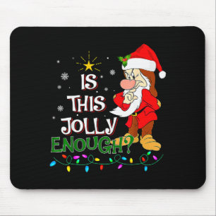 Is This Jolly Enough Mpy Elf Pajama Christmas Ligh Mouse Pad
