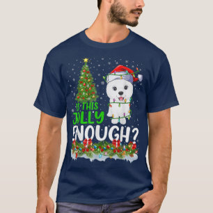 Is This Jolly Enough Samoyed Dog Christmas Tree T-Shirt