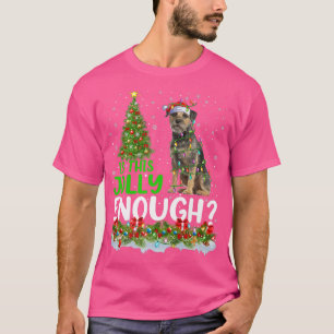 Is This Jolly Enough Santa Border Terrier Dog Chri T-Shirt