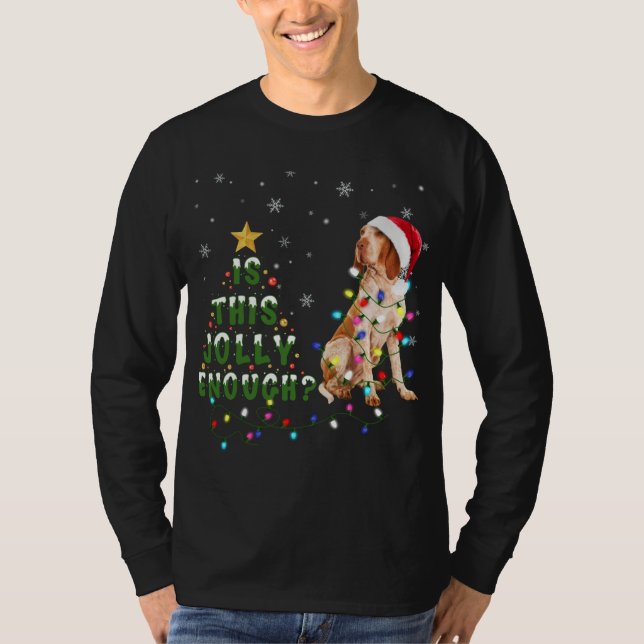 Is This Jolly Enough Santa Bracco Italiano Light C T-Shirt (Front)