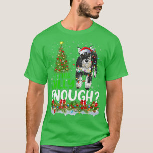 Is This Jolly Enough Schnauzer Dog Christmas Tree T-Shirt