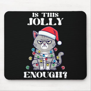 Is This Jolly Enough Tangled Christmas Cat Mouse Pad