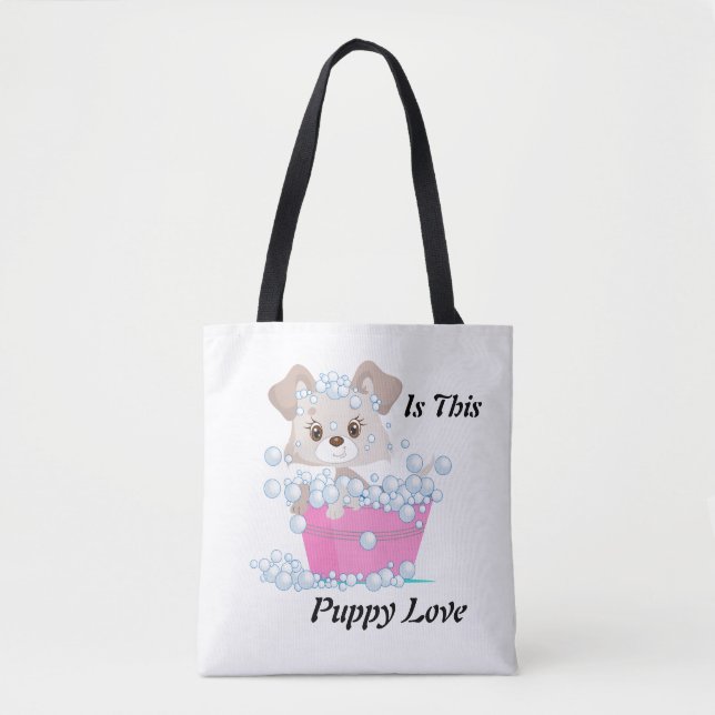 Is This Puppy Love Tote Bag (Front)
