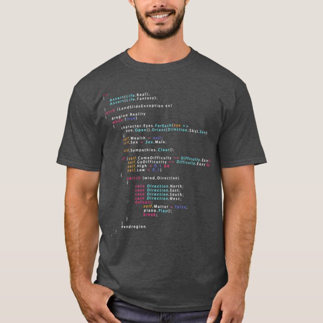 Is This The Real Life Coding Programming Premium T-Shirt (Front)