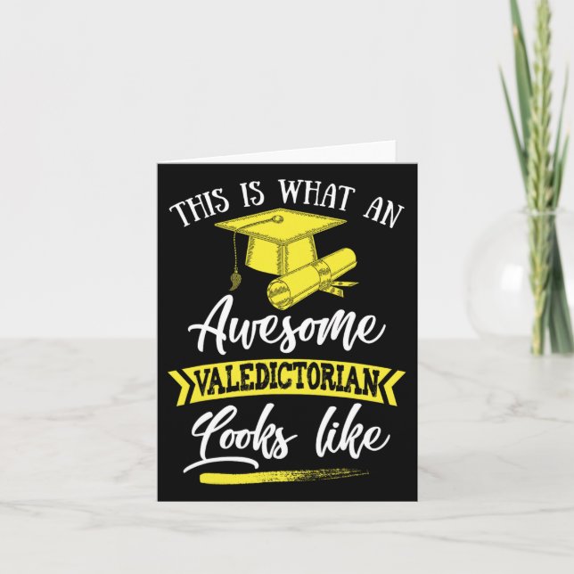 Is What An Awesome Valedictorian Looks Like  Card (Front)