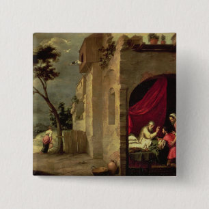 Isaac Blessing Jacob 15 Cm Square Badge